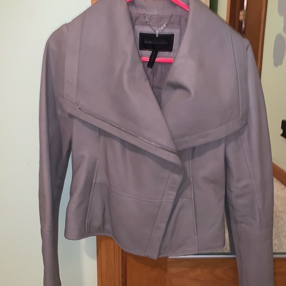 Bcbg maxazria real leather jacket size xs - Picture 4 of 5